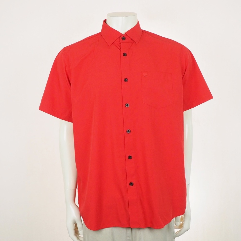 Dixxon Performance Bamboo Series Button Down Shirt Mens Large Red D-Lux Tech